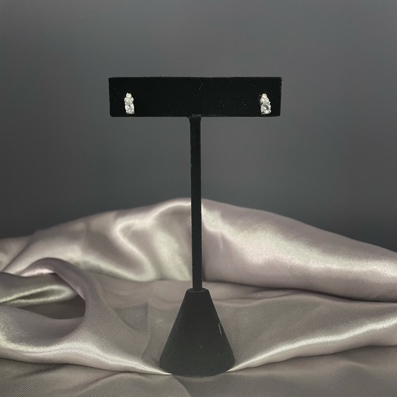 Natural Aquamarine and Zircon earrings - Picture 9 of 11